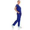 Hey Collection Women Scrubs Set 4-Way Stretch Mock Neck Top with Straight Leg Scrub Pants with Four Pockets - 3 of 4