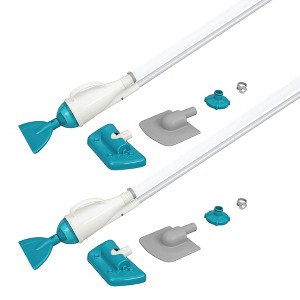 Bestway Flowclear AquaCrawl 88" Pool Vacuum for 15' Above Ground Pools with Removable Debris Bag, Suction Nozzle, Skimmer Head, and Adapters, 2 Pack - 1 of 4