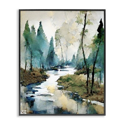 Stupell Industries Watercolor Creek Landscape, 11" x 14"