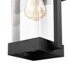 Globe Electric 1-Light Matte Black Outdoor Wall Sconce with Brass Accent and Clear Seeded Glass Shade: ETL Listed, Includes Mounting Hardware - 4 of 4