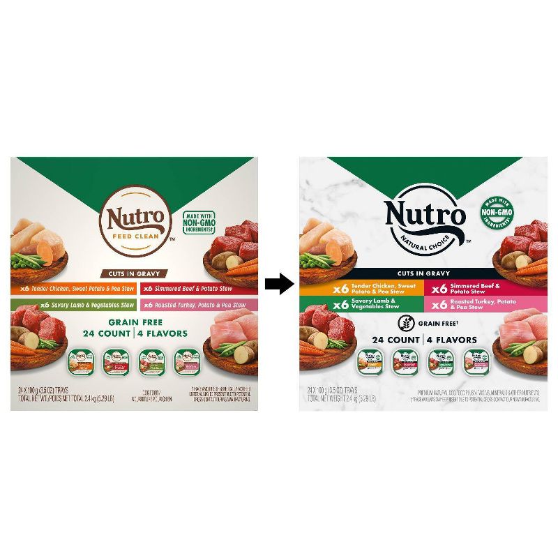 Nutro Natural Grain-Free Beef, Lamb, Chicken, Turkey Adult Wet Dog Food - 3.5oz/24ct, 4 of 13