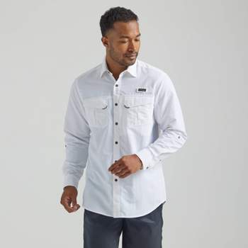 Wrangler Men's ATG Long Sleeve Fishing Button-Down Shirt