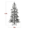 Best Choice Products Pre-Lit Flocked Sparse Christmas Tree Artificial Pine Tree, w/White & Multicolored LED Lights - Black - 2 of 4