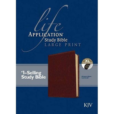 Life Application Study Bible KJV, Large Print - (Leather Bound)