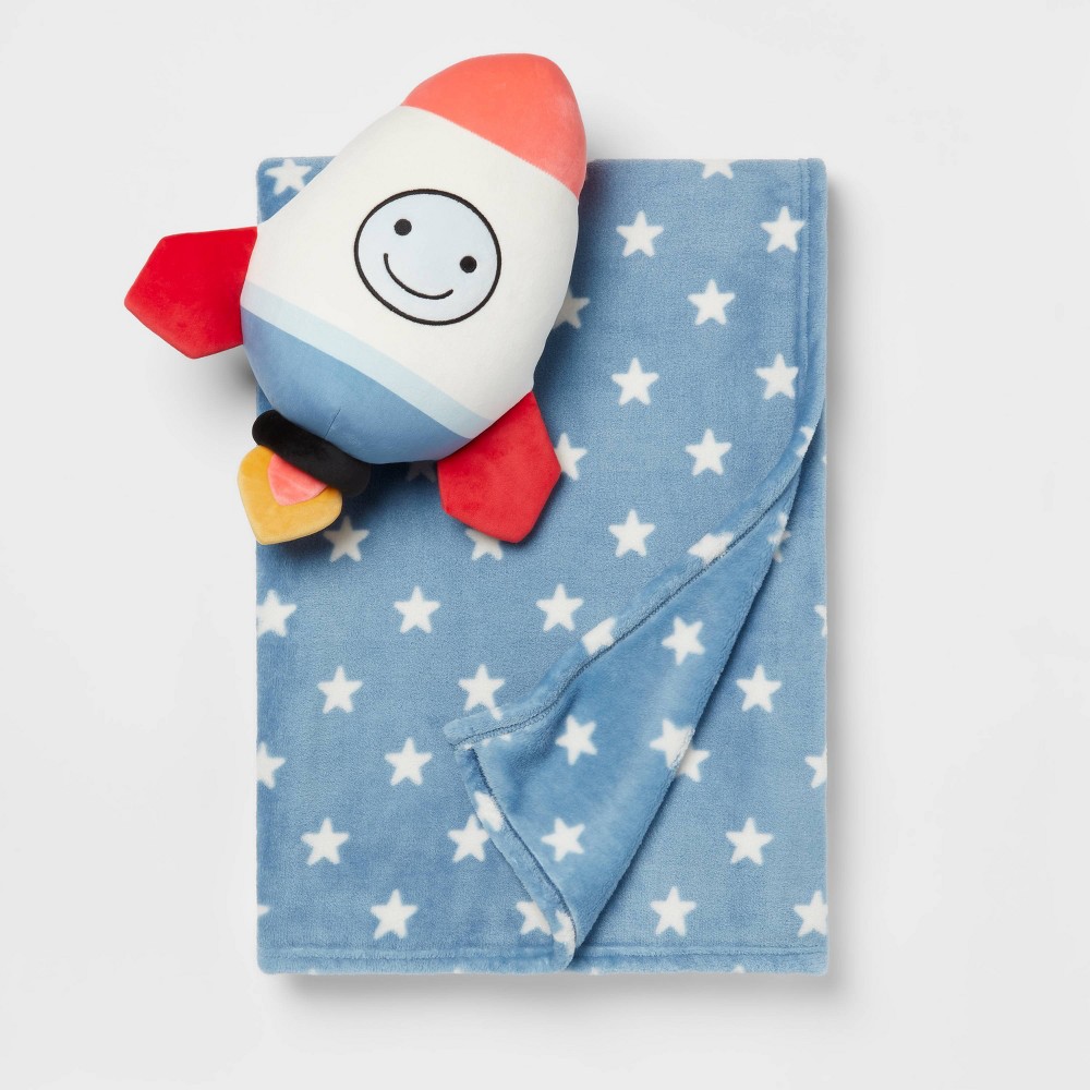 Rocket Buddy Kids' Throw Pillow and Blanket Set - Pillowfort™