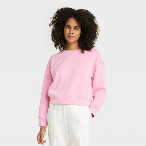 Women's Sandwash Crewneck Pullover - All In Motion™ Pink M