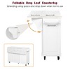 Whisen 50.7" Kitchen Island, Tilt Trash Cabinet, Pull - Out Organizer, 5 Wheels & Drop Leaf - 4 of 4