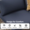 COWLOWN 7 Piece, Patio Outdoor Furniture Set with Tea Table, Boho Outdoor Sectional Furniture Sofa, PE Rattan Wicker Conversation Set - 4 of 4