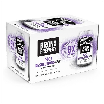 Bronx No Resolutions IPA Beer - 6pk/12 fl oz Cans
