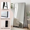 MAYEERTY Aluminum Full-Length Mirror 71x32in, Black, Right Angle, Tempered Glass, With Stand - 4 of 4