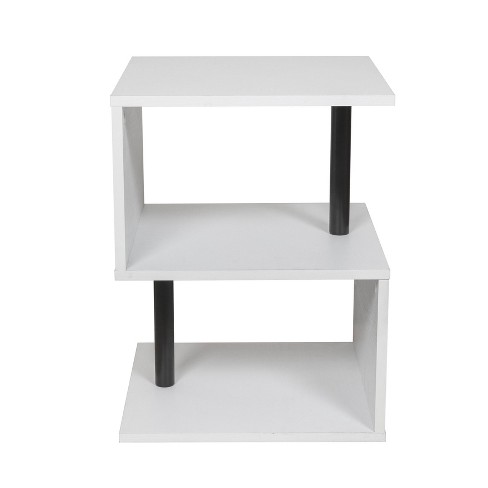 White high gloss s clearance shaped side table