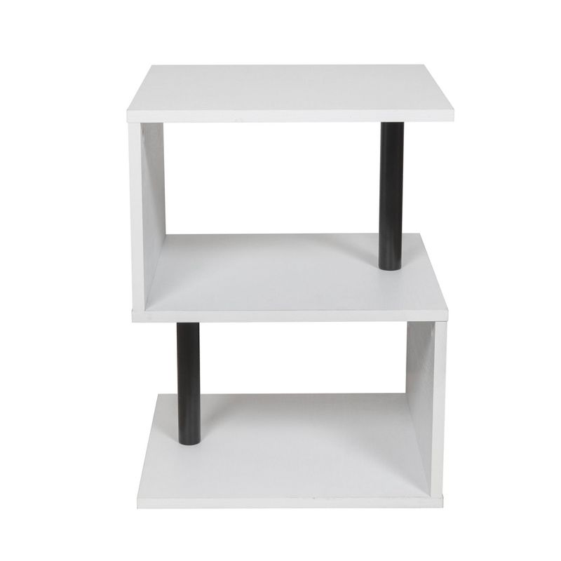 3 Tier S Shaped End Table White/Black - Danya B., 1 of 21