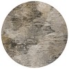 Taupe Beige And Brown Abstract Washable Indoor Outdoor Area Rug - 4 of 4