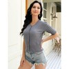 WhizMax Cardigan for Women Lightweight Summer Sweaters Crew Neck Short Sleeve Cropped Bolero Shrugs Dressy - 2 of 4