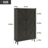 Narrow Slim Freestanding Rack Cabinet, Shoe Organizer Cabinet for Entryway - 3 of 4