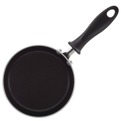 Black Aluminum Nonstick 2-Quart Covered Saucepan with Glass Lid