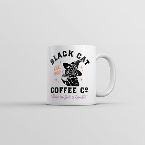 Crazy Dog T-Shirts Black Cat Coffee Co Mug Funny Sarcastic Kitten Graphic Novelty Cup-11oz - 1 of 4