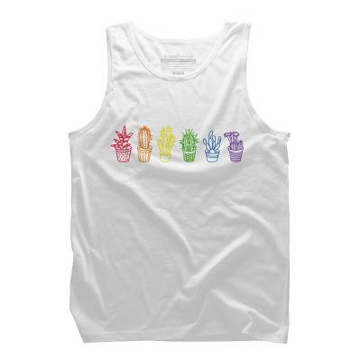 Adult Design By Humans Cactus Lover Succulent Rainbow Pride Garden By Avocato Tank Top