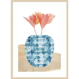 Amanti Art Colorful Decorative Pot II by Flora Kouta Wood Framed Wall Art Print - 1 of 4