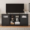 34'' Tall Farmhouse LED TV Stand,Entertainment Center with Storage,TV Media Console Table for TV Up to 65 Inch,TV Table - 3 of 4