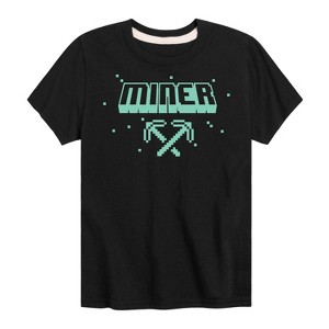 Boys' - Instant Message - Mining Gamer Short Sleeve Graphic T-Shirt - 1 of 4