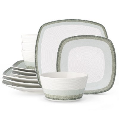 Noritake Colorscapes Layers 12-Piece Square Dinnerware Set