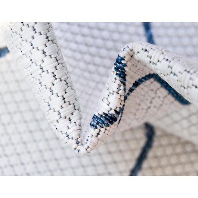 Ivory Trellis 4' x 6' Synthetic Easy-Care Outdoor Rug