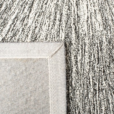 Charcoal and Grey Hand Tufted Wool 8' x 10' Rug