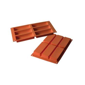 Pastry Tek Silicone Rectangle Popsicle Mold - 4-Compartment - 10 count box