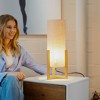 Small Oak Bedside Table Lamp – Natural Finish, 110–120V Plug-In Warm Reading Light for Bedroom, Kids’ Room or Office - 3 of 4