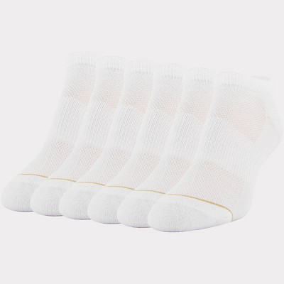 Hylaea Athletic Running Socks Cushion Padded Moisture Wicking Low Cut 3  Pairs White Medium