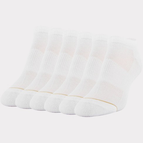 All Pro Women's Extended Size Aqua Fx 6pk No Show Athletic Socks - White  8-12 : Target