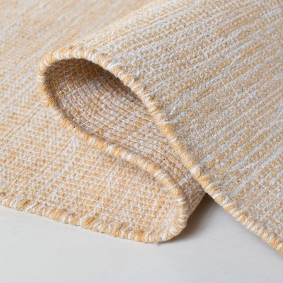 Coastal Charm Gold Flat Woven Cotton 5' x 8' Rug