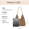 FATMOON Straw Beach Tote Bag for Women Raffia Crochet Purse Large Summer Hobo Woven Shoulder Handbag for Vacation - 3 of 4