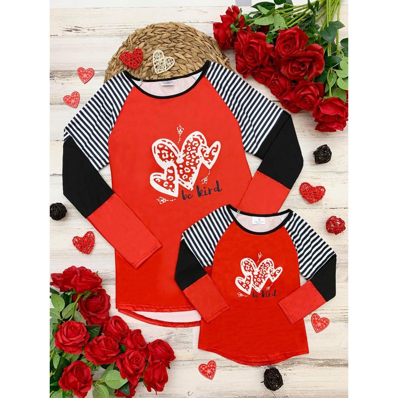 Girls Mommy And Me Be Kind Raglan Top - Mia Belle Girls, 3 of 4