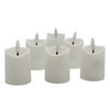 LumaBase Battery-Operated 3D-Wick Flame Mini Pillars - Set of 6 - 4 of 4