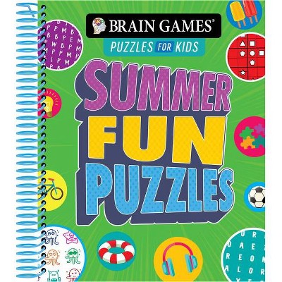 Brain Games Puzzles for Kids - Summer Fun Puzzles - by  Publications International Ltd & Brain Games (Spiral Bound)