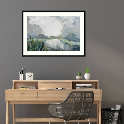 43" x 31" Black Framed Nature Vista Matte Wall Art