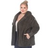 White Mark  PS Plush Hooded Cardigan with Pockets - 2 of 4