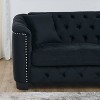 NicBex 59/77 Inch Loveseat,Modern Chesterfield Velvet Loveseat Sofa with Tufted Backrests,Upholstered Couch for Living Room,Bedroom,Lounge - 3 of 4