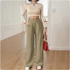 Wikineon Women's High-Waist Wide Leg Pants C Business Casual Trousers with Functional Pockets for Polished Comfort & Versatile Styling,beige, XXL Size - 2 of 4