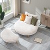MAYEERTY Corduroy Sofa Fabric with Three Matching Pillows and Two Spacious and Comfortable Seats for Living Room - 3 of 4