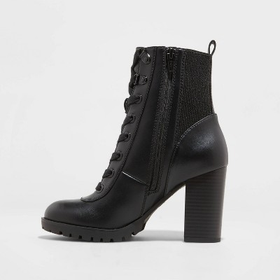 heel combat boots target