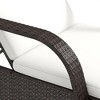Resenkos 2 Reclining Chaise Lounge Chairs, Rolling Outdoor Chairs With Cushion, Pillow, Headrest, Armrests, And Wheels, Brown, Cream White - 4 of 4