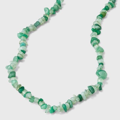 Semi-Precious Jade and Mixed Beading Adjustable Necklace - Universal Thread™