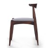 Sapphtopaz Retro Upholstered Dining Chairs Set of 2, Rubberwood Arched Backrest Dining Room Chairs, Wood Kitchen Chairs with Comfort Cushions - 3 of 4