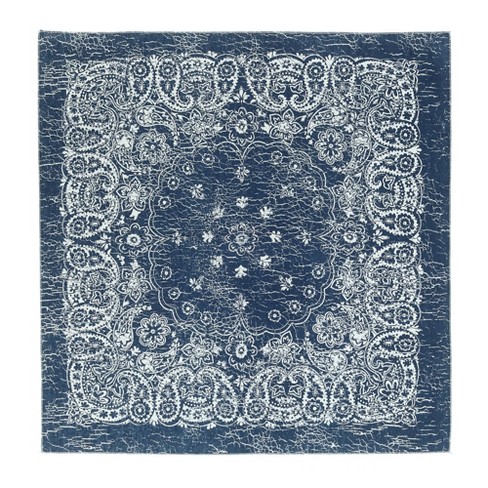 Extra large rustic paisley print bandana