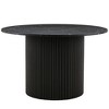 Vynxaria 47" Round Dining Table Black Faux Marble MDF, Wood Base Modern Table for Kitchen Living Room Furniture - 2 of 4
