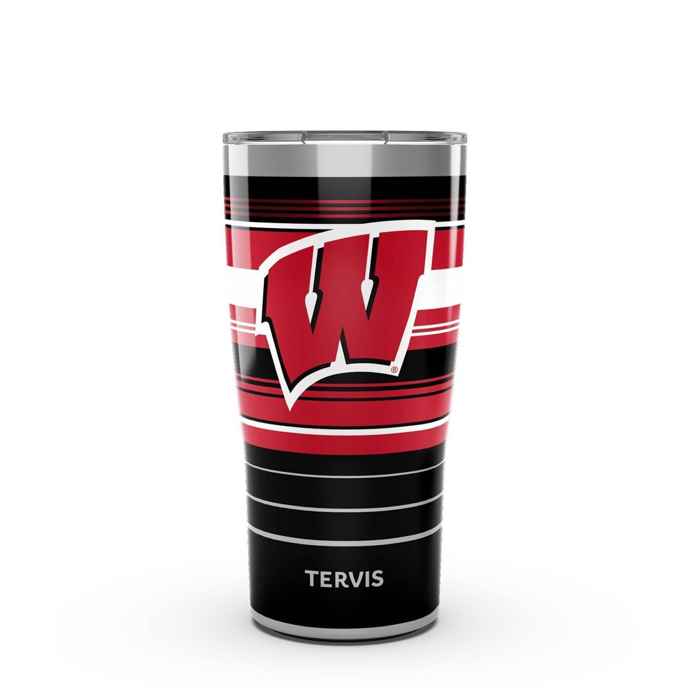 NCAA Wisconsin Badgers 20oz Hype Stripes Stainless Steel Tumbler