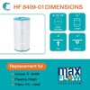 Hurricane Replacement Spa Filter Cartridge for Unicel C-8409, PA90, Filbur FC-1292, Hayward Star-Clear Plus C900, and Hayward X-Stream CC100, 2 Pack - 3 of 4